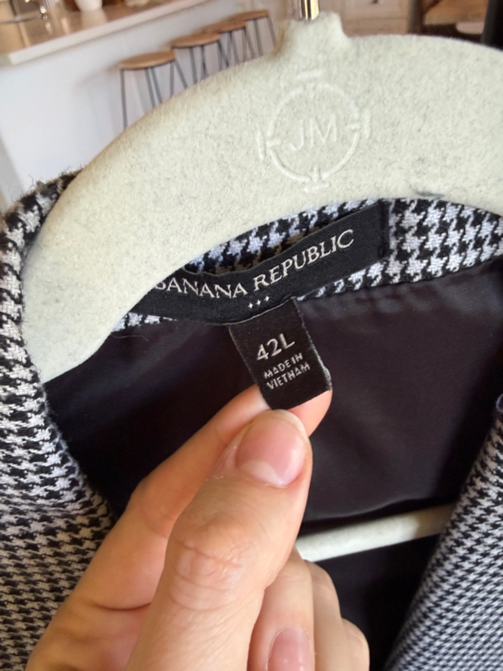 banana republic: Classic Men's Houndstooth Blazer - Black & White - Picture 2 of 4